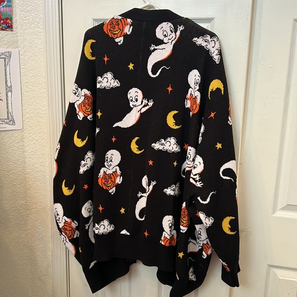 Black Star Casper Ghost Halloween Sweater - 2X/4X - Picture 5 of 5